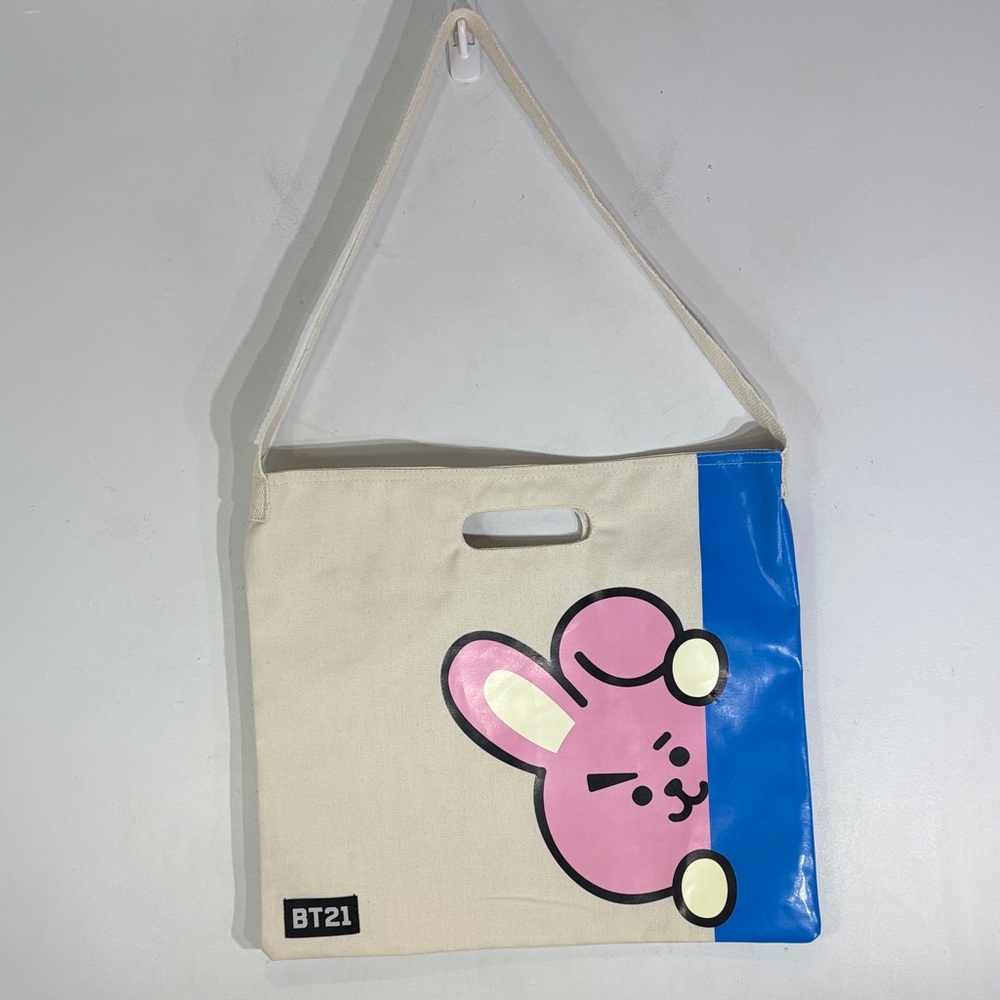 BT21 Cooky Canvas Tote Bag Large K-Pop BTS Shopper 17x15